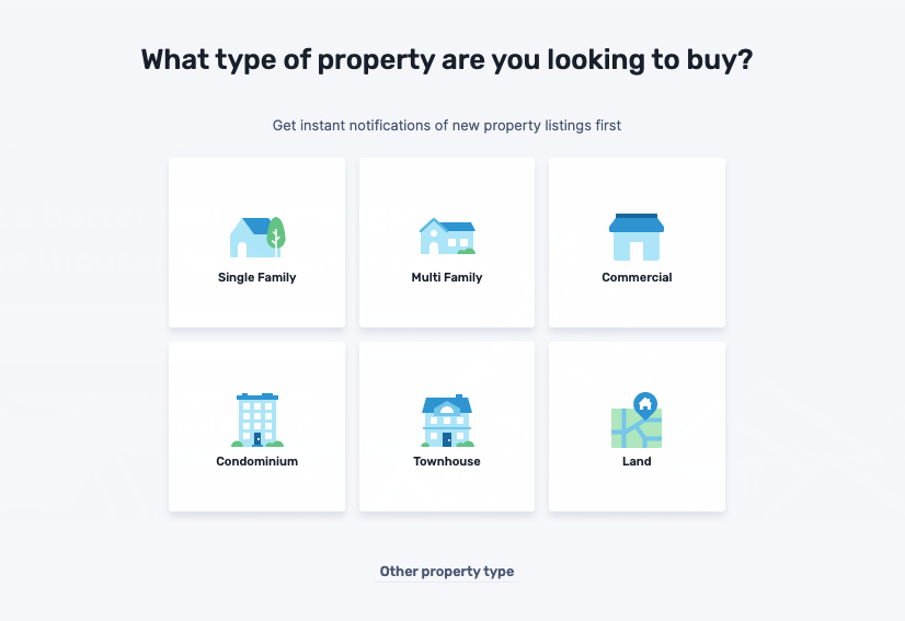 Clever Real Estate's online signup process.