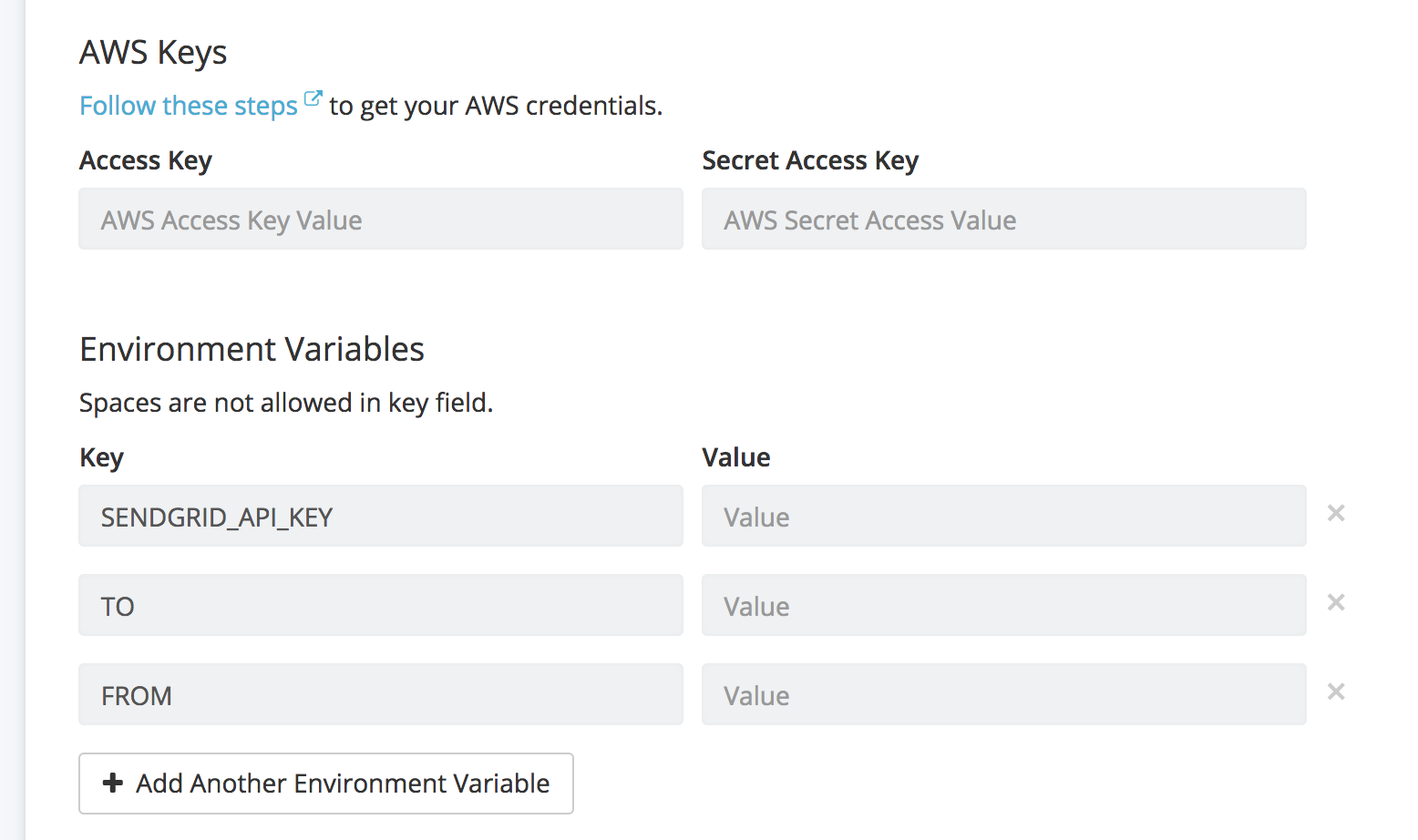 Add Environment Variables